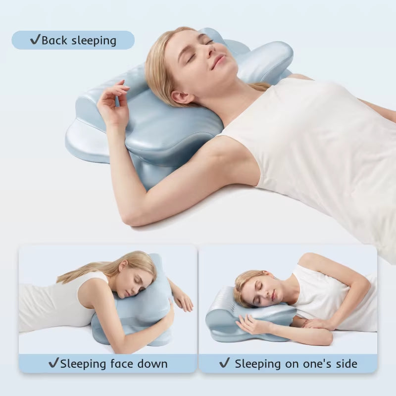 Butterfly-Shaped Cervical Memory Foam Pillows Ergonomic Memory Foam Pillow Removable Multi-Functional Sleeping Traction Pillow