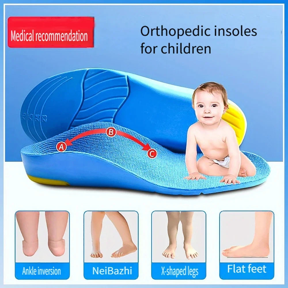 Kids Children Orthotics Insoles for Flat Feet Arch Support Correction Foot Care for Kid Orthopedic Insole Soles Shoes Inserts