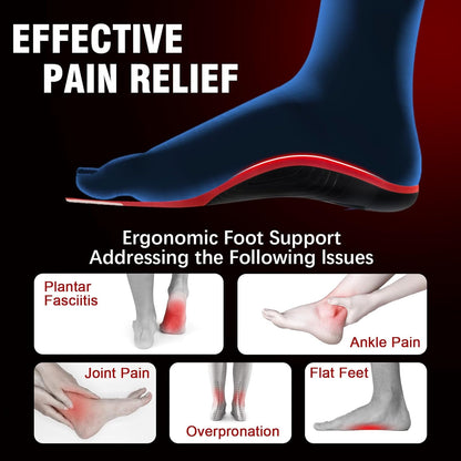 Plantar Fasciitis High Arch Support Insoles for Men & Women - for Flat Feet & Achilles Tendonitis, 240 Lb Heavy Duty Work Boot Insoles with Shock Absorption & Arch Pain Relief - XL