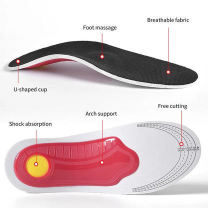 Orthotic Insole Arch Support Flatfoot Orthopedic Insoles for Feet Ease Pressure of Air Movement Damping Cushion Padding Insole