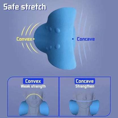 Neck Shoulder Stretcher Relaxer Cervical Chiropractic Traction Device Pillow for Pain Relief Cervical Spine Alignment Gift