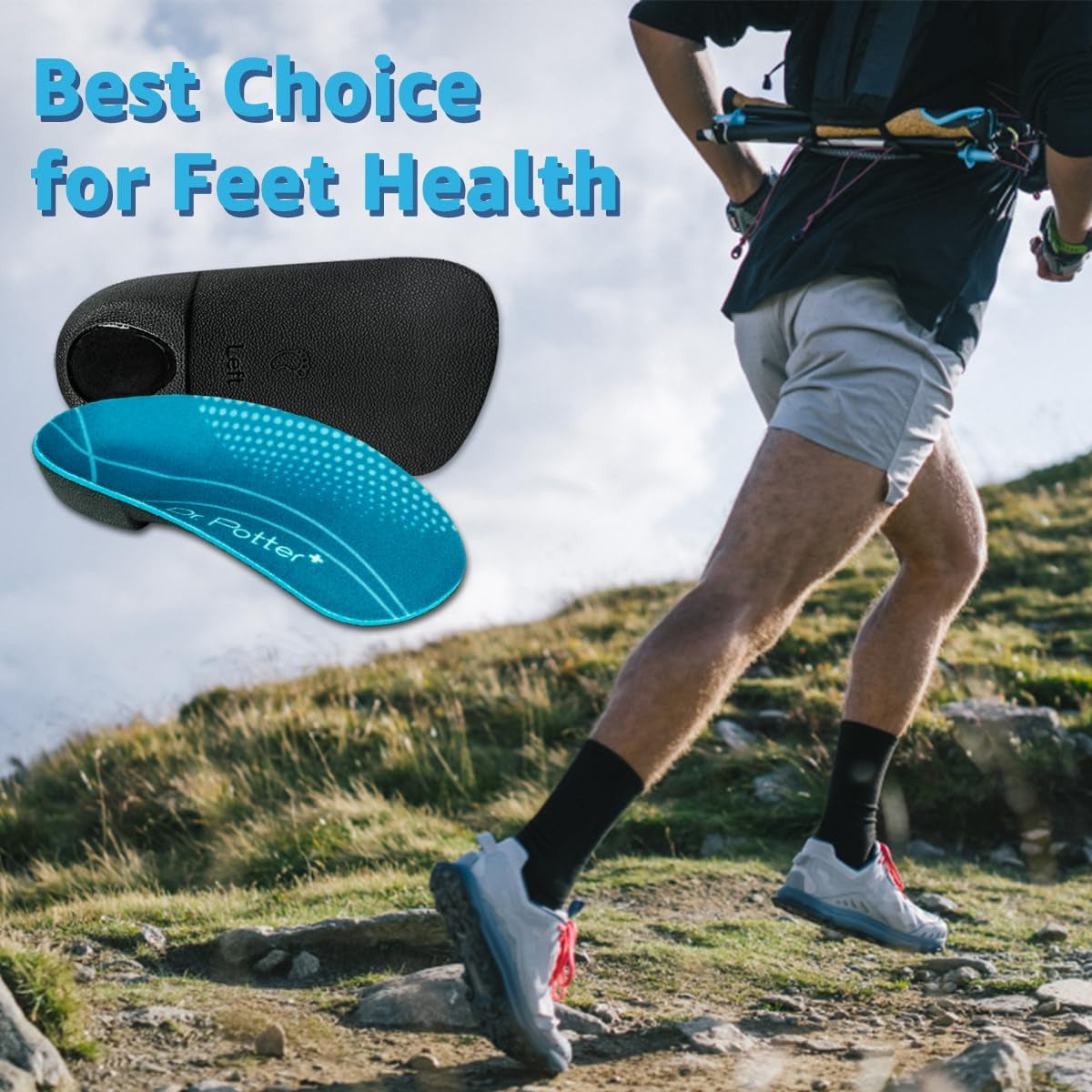 3/4 Orthotic Insoles, Shoe Inserts for Plantar Fasciitis Relief, High Arch Support Inserts for Flat Feet, Over-Pronation and Heel Pain (Medium(Men'S 6.5-8.5 / Women'S 7.5-9.5))