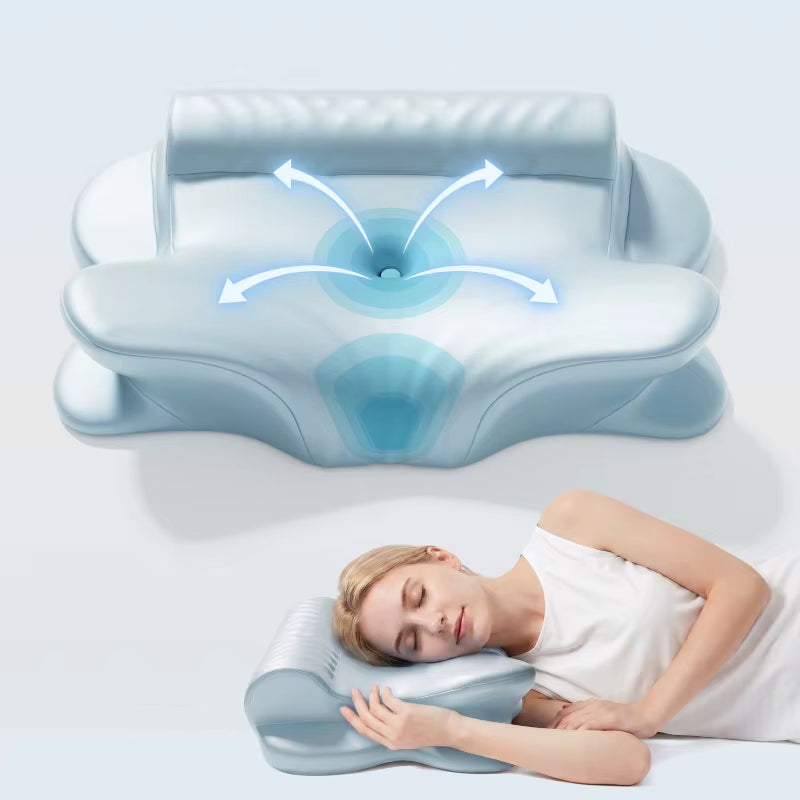 Butterfly-Shaped Cervical Memory Foam Pillows Ergonomic Memory Foam Pillow Removable Multi-Functional Sleeping Traction Pillow