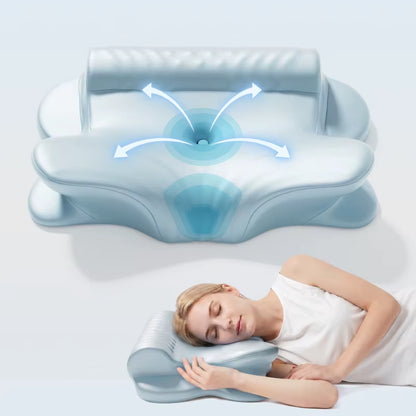 Butterfly-Shaped Cervical Memory Foam Pillows Ergonomic Memory Foam Pillow Removable Multi-Functional Sleeping Traction Pillow