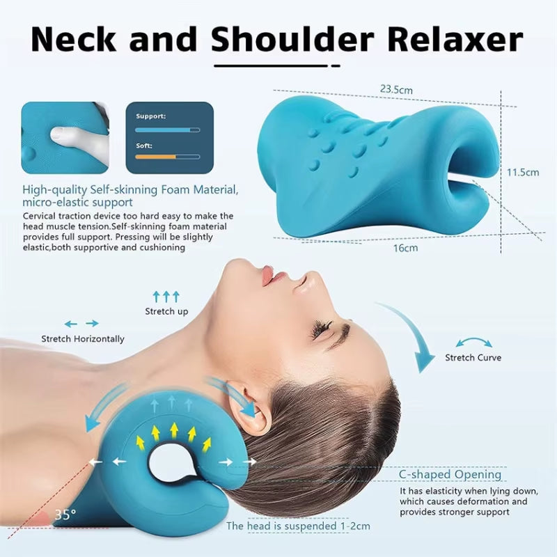 Cervical Massage Pillow Gravity Muscle Relaxation Gravity Pad Cervical Massage Traction Neck Stretcher Massage Tool