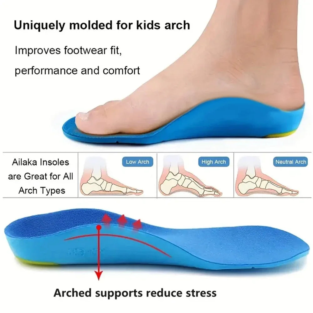 Kids Children Orthotics Insoles for Flat Feet Arch Support Correction Foot Care for Kid Orthopedic Insole Soles Shoes Inserts