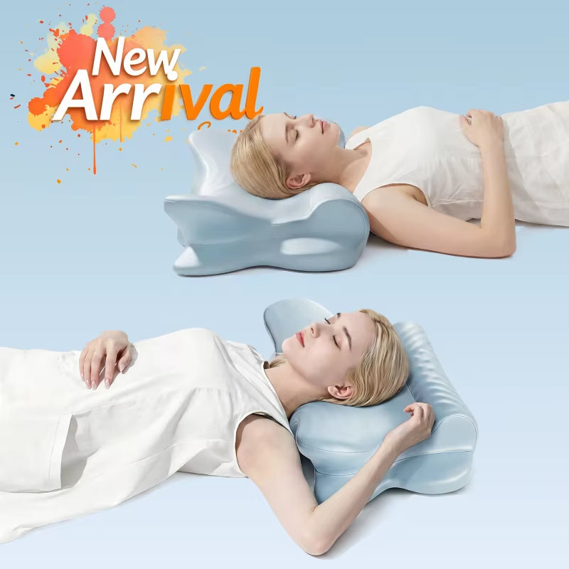 Butterfly-Shaped Cervical Memory Foam Pillows Ergonomic Memory Foam Pillow Removable Multi-Functional Sleeping Traction Pillow