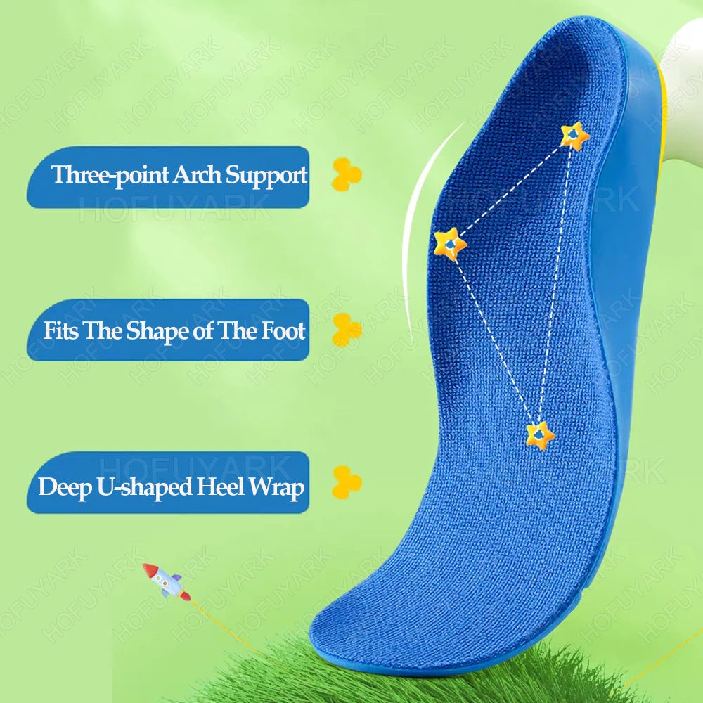 Arch Support Orthotic Insoles for Kids Flat Feet Plantar Fasciitis Foot Support Orthopedic Insoles for Children Shoes Inner Sole